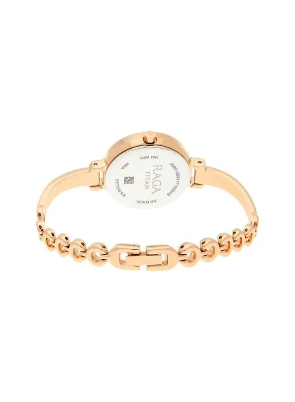 تيتان Titan Raga Viva Quartz Analog Rose Gold Dial Rose Gold Metal Strap Watch for Women - NT2575WM01